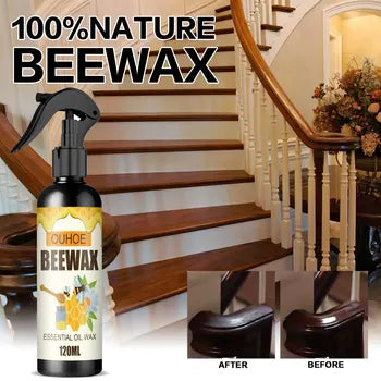 Premium Beeswax Wood Polish Spray for Furniture and Floors