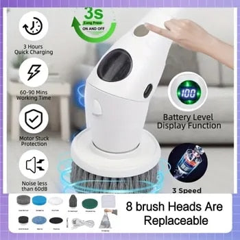 8 in 1 Multifunctional Electric Cleaning Brush