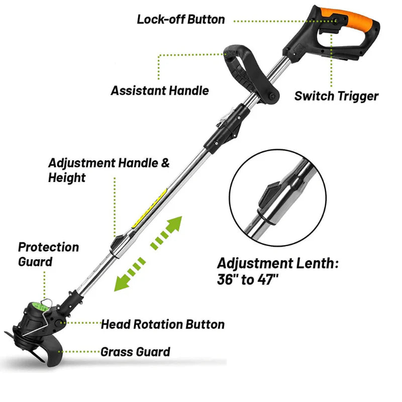 Essenley - 3 in 1 Cordless Grass Trimmer